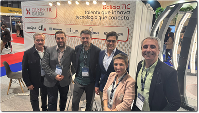 Foto de grupo con las empresas participantes: Pietro Marini, fundador de RCA Systems es el segundo desde la izquierda